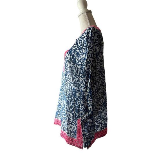 Lilly Pulitzer Blue and Pink Blouse - Picture 3 of 10